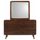 Coaster Furniture Robyn 205133M 6-drawer Dresser with Mirror - Dark Walnut IMAGE 3