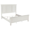 Coaster Furniture Sandy Beach 201301KEN 63-inch Eastern King Wood Panel Bed - Cream White IMAGE 1