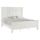 Coaster Furniture Sandy Beach 201301KWN 63-inch California King Panel Bed Cream White IMAGE 3