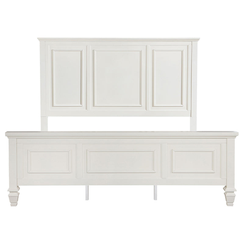 Coaster Furniture Sandy Beach 201301KWN 63-inch California King Panel Bed Cream White IMAGE 4