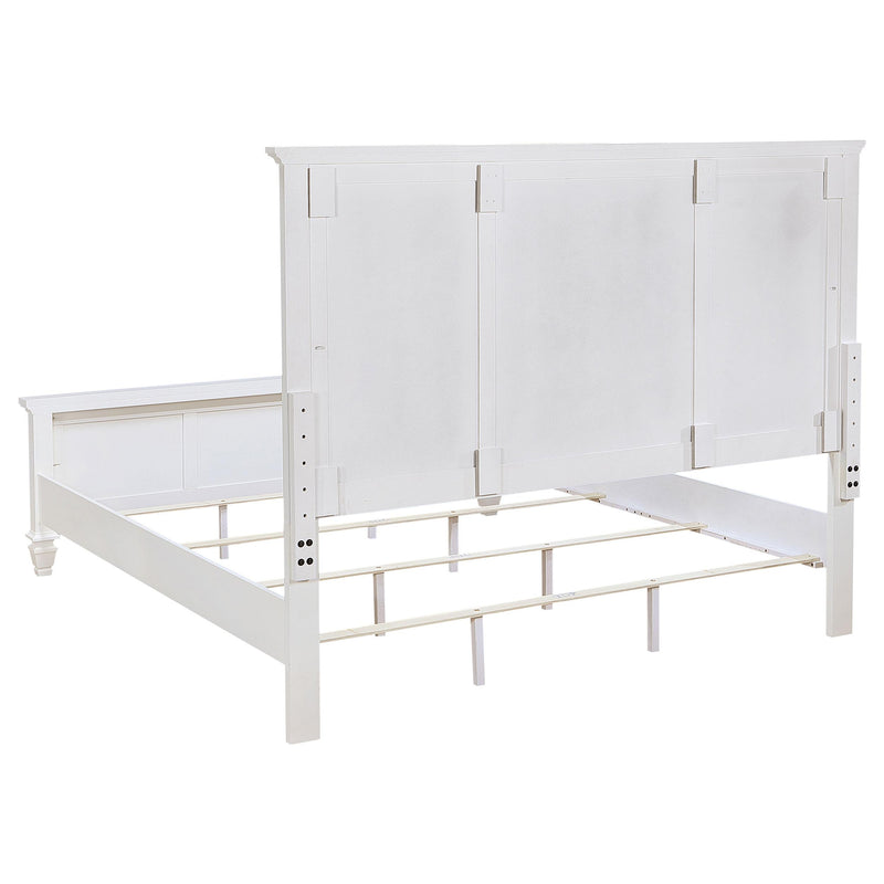 Coaster Furniture Sandy Beach 201301KWN 63-inch California King Panel Bed Cream White IMAGE 5
