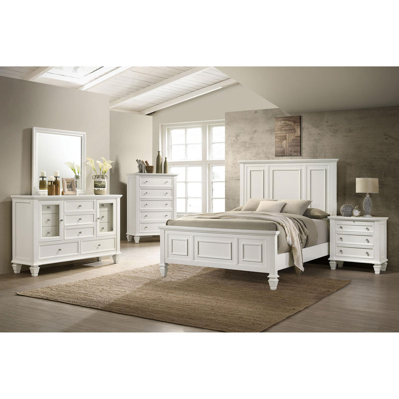 Coaster Furniture Sandy Beach 201301KWN 63-inch California King Panel Bed Cream White IMAGE 7