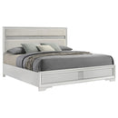 Coaster Furniture Miranda 205110KW 54-inch Upholstered California King Panel Bed - White IMAGE 3