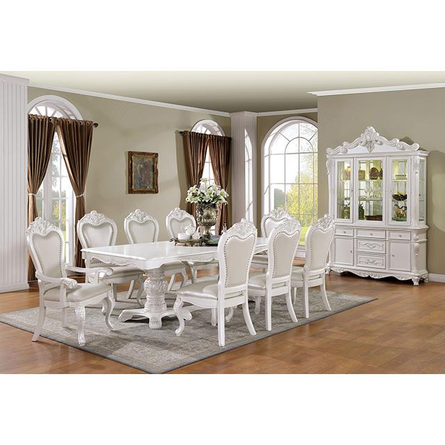 Furniture of America Manzanita FM3261WH-T Dining Table IMAGE 3