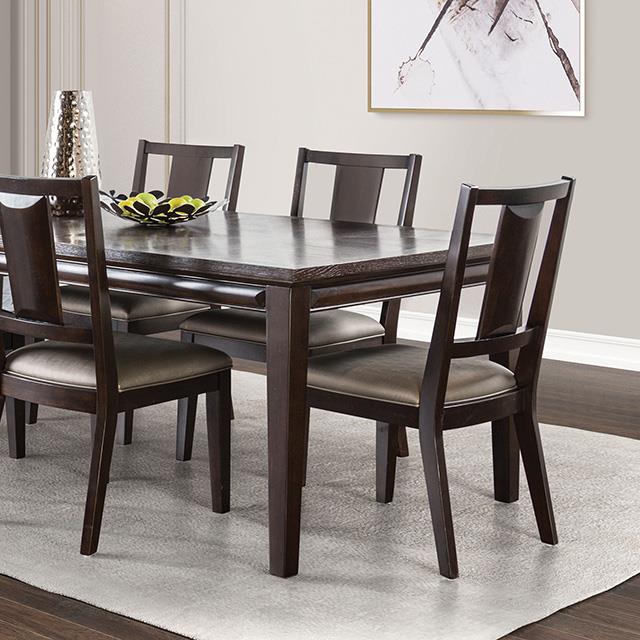 Furniture of America Hinwitz FM3399ES-T Dining Table IMAGE 1