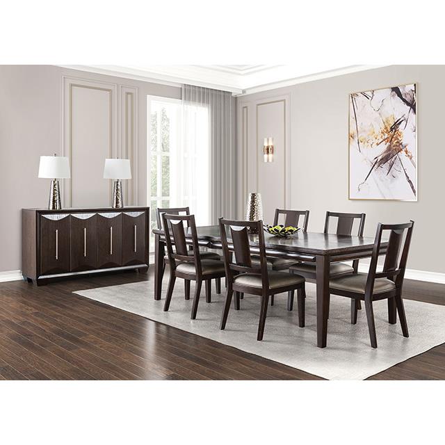Furniture of America Hinwitz FM3399ES-T Dining Table IMAGE 2