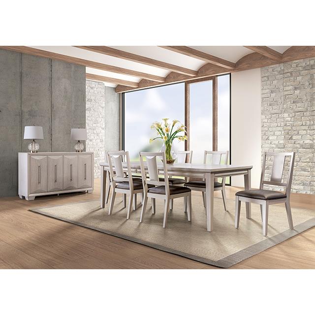 Furniture of America Hinwitz FM3399WH-T Dining Table IMAGE 2