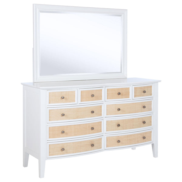 Coaster Furniture Bexhill 223473M 10-drawer Dresser & Mirror - White IMAGE 1