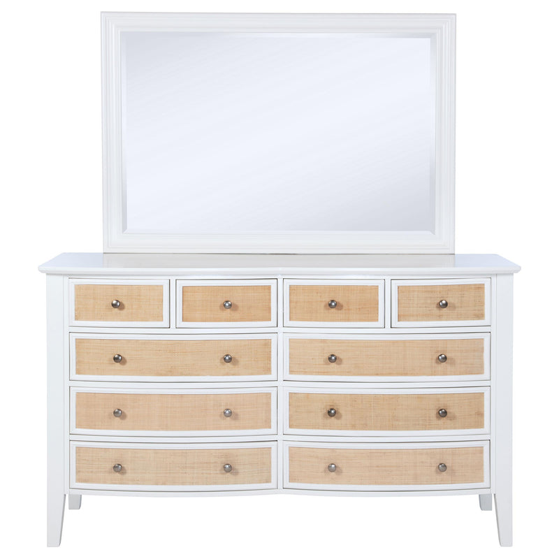 Coaster Furniture Bexhill 223473M 10-drawer Dresser & Mirror - White IMAGE 2
