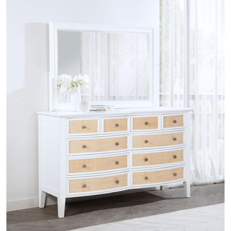 Coaster Furniture Bexhill 223473M 10-drawer Dresser & Mirror - White IMAGE 9