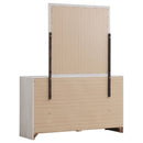 Coaster Furniture Brantford 207053M 6-Drawer Dresser with Mirror - Coastal White IMAGE 5