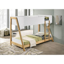 Coaster Furniture Wyatt 460510 Wood Twin Over Twin Bunk Bed - White and Natural IMAGE 6