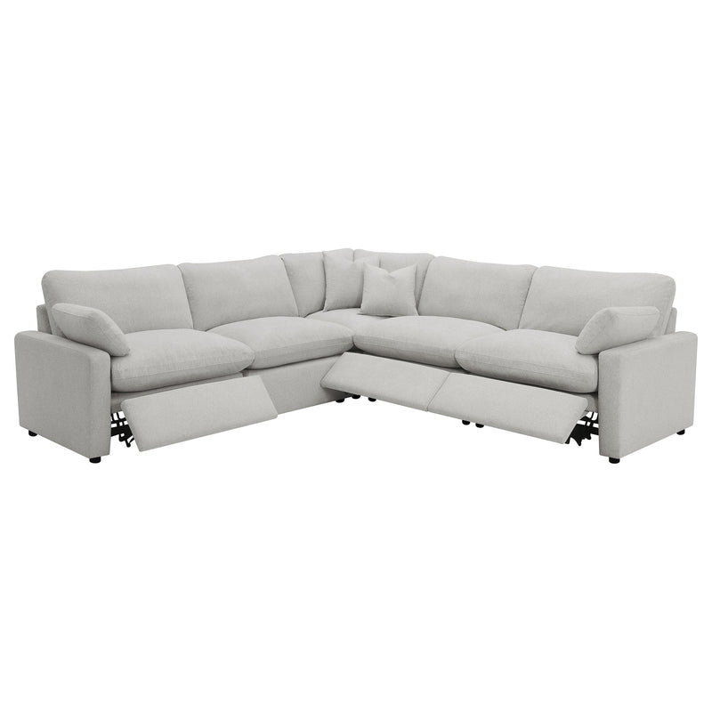 Coaster Furniture Collins 609560P 5 pc Modular Power Reclining Sectional - Grey IMAGE 2