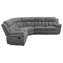 Coaster Furniture Bahrain 609540 6 pc Modular Reclining Sectional Sofa - Charcoal IMAGE 5