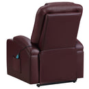 Coaster Furniture Armstrong 609479P Upholstered Power Lift Massage Recliner - Wine IMAGE 6