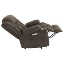 Coaster Furniture Houston 603233P Upholstered Power Lift Recliner Chair - Dark Brown IMAGE 10
