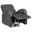 Coaster Furniture Grant 601499P Upholstered Power Recliner Chair - Grey IMAGE 3