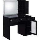 Coaster Furniture Flora 930219 2-drawer Vanity Set with LED Mirror - Black High Gloss IMAGE 8