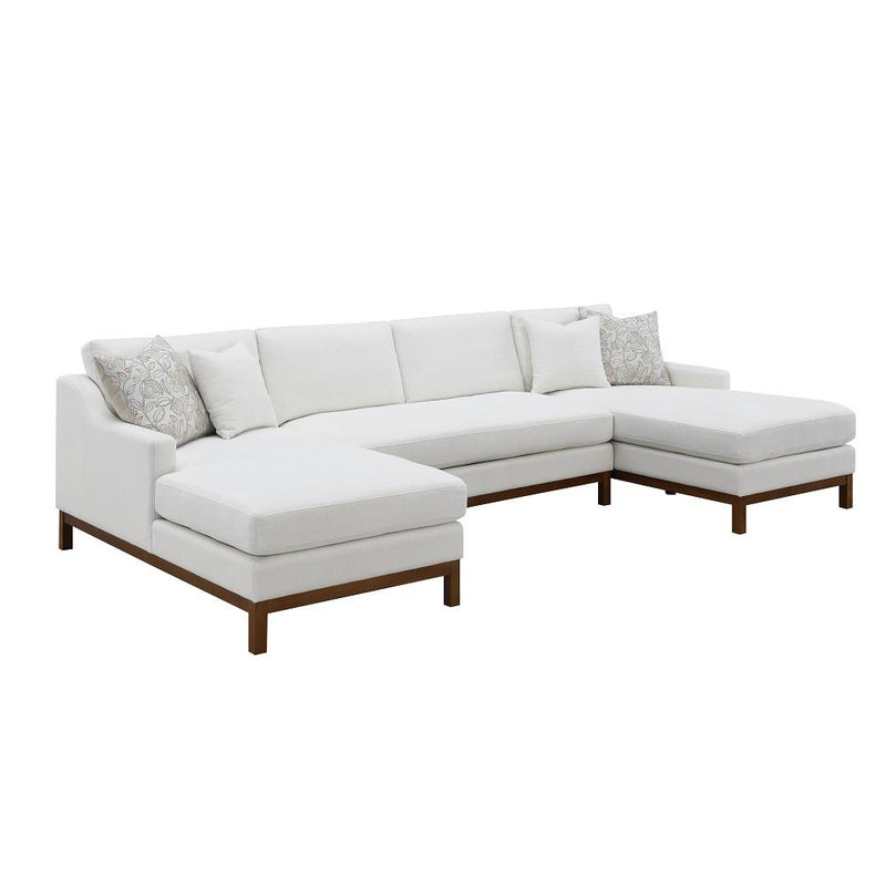 Acme Furniture Valiant LV01881 Sectional Sofa with 4 Pillows IMAGE 2