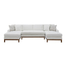 Acme Furniture Valiant LV01881 Sectional Sofa with 4 Pillows IMAGE 3