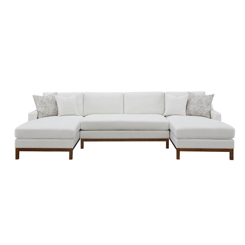 Acme Furniture Valiant LV01881 Sectional Sofa with 4 Pillows IMAGE 3