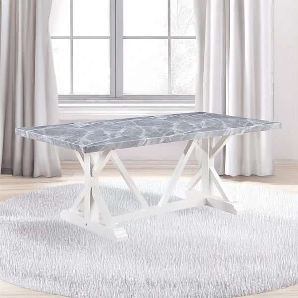 Acme Furniture Hollyn DN02159 Dining Table with Engineered Stone Top IMAGE 1