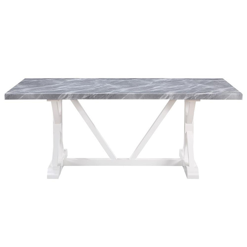 Acme Furniture Hollyn DN02159 Dining Table with Engineered Stone Top IMAGE 3