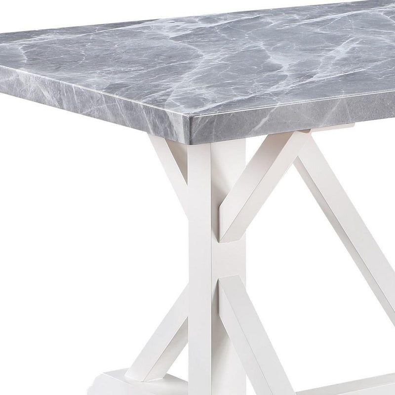 Acme Furniture Hollyn DN02159 Dining Table with Engineered Stone Top IMAGE 6
