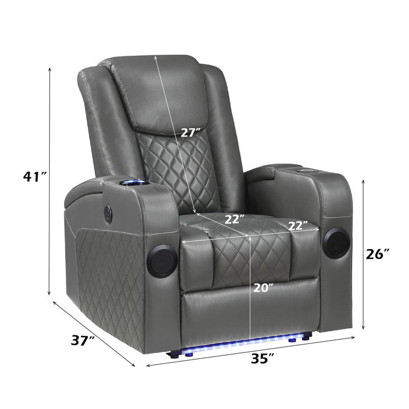 Acme Furniture Alair LV02460 Power Motion Recliner with Bluetooth, Wireless Charger & Cupholder IMAGE 12