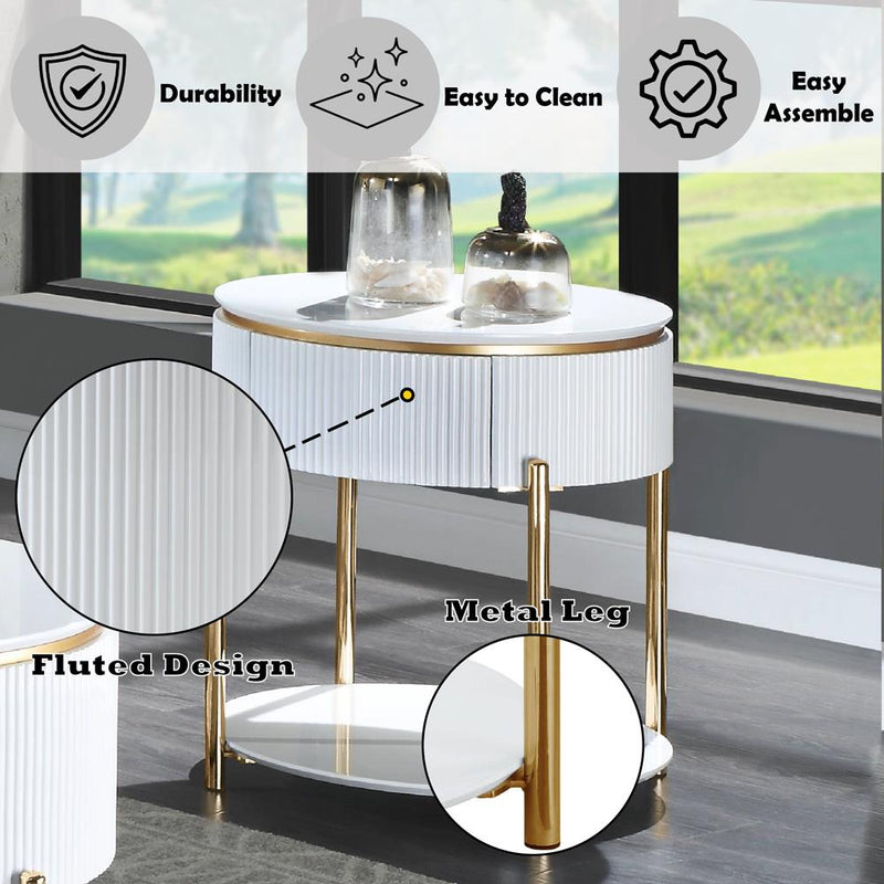 Acme Furniture Daveigh LV02465 End Table IMAGE 7