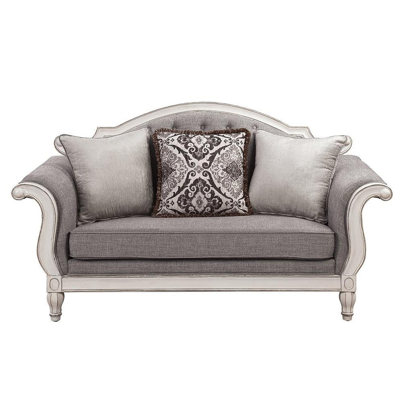 Acme Furniture Florian LV02120 Loveseat with 3 Pillows IMAGE 1