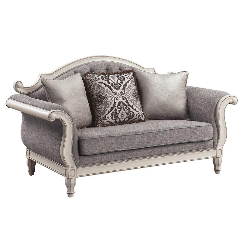 Acme Furniture Florian LV02120 Loveseat with 3 Pillows IMAGE 4