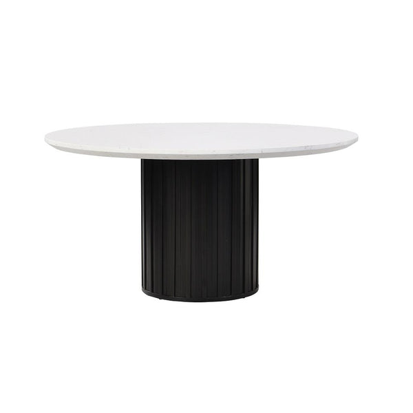 Acme Furniture Jaramillo DN02141 Round Dining Table with Engineered Marble Top IMAGE 1