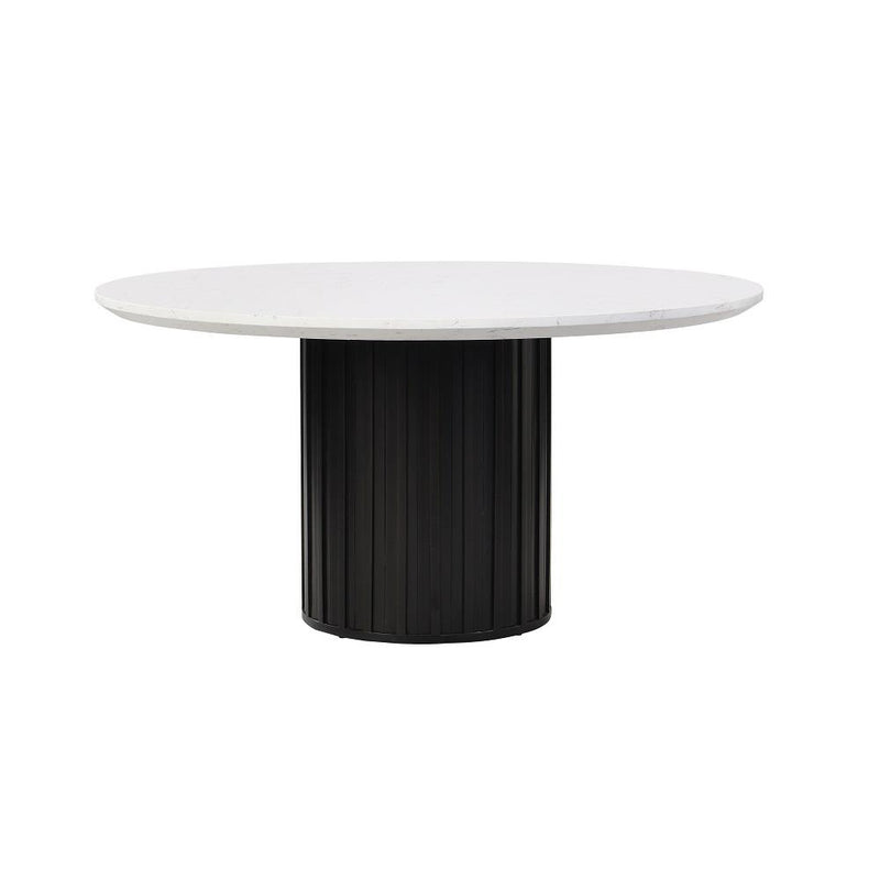 Acme Furniture Jaramillo DN02141 Round Dining Table with Engineered Marble Top IMAGE 1