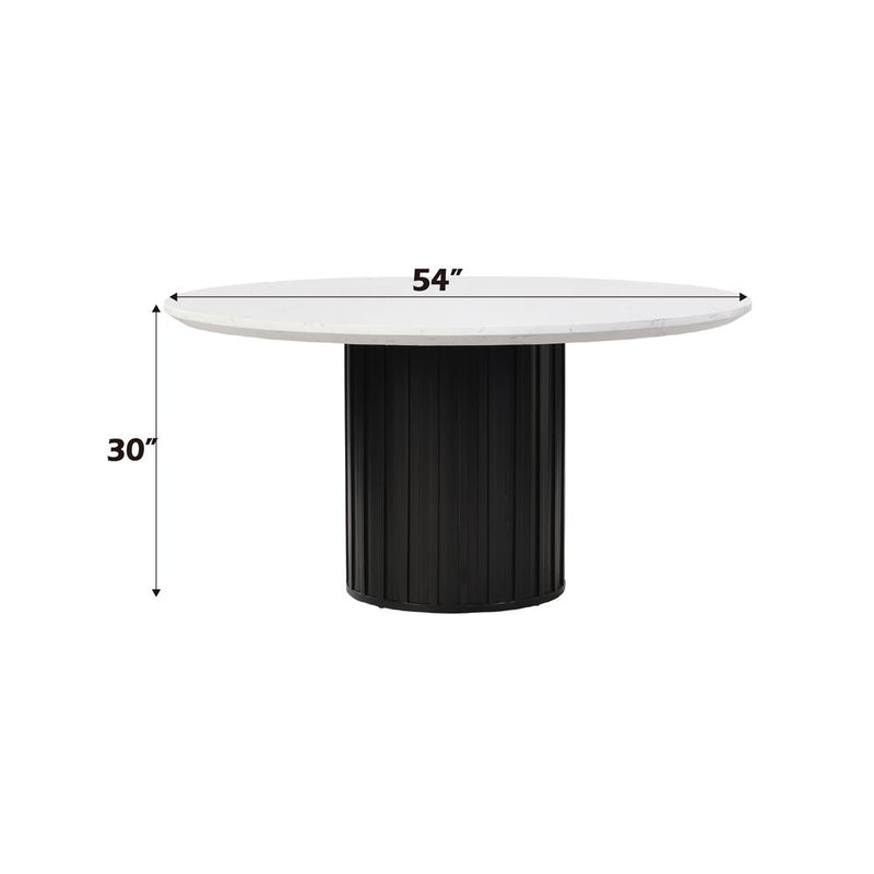 Acme Furniture Jaramillo DN02141 Round Dining Table with Engineered Marble Top IMAGE 7