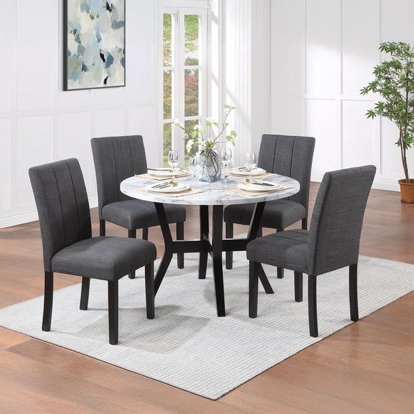 Acme Furniture Kusa DN02014 5PC Pack Dining Set with Engineered Stone Top IMAGE 1