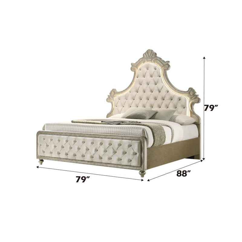 Acme Furniture Lucienne BD02334EK EK Bed with LED IMAGE 5
