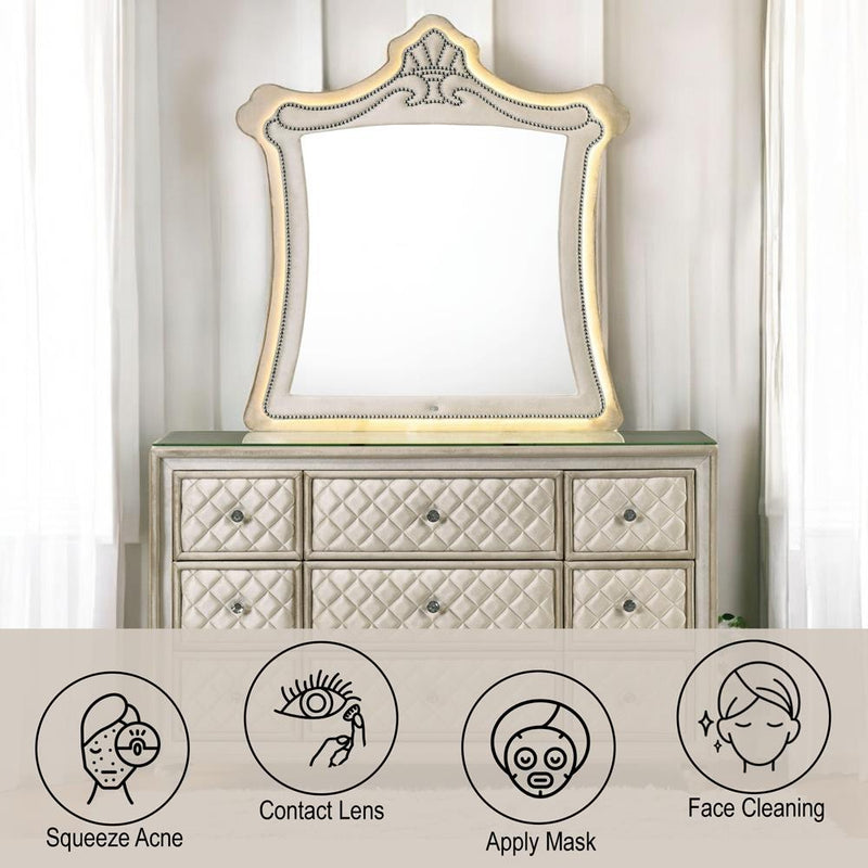 Acme Furniture Lucienne BD02337 Mirror with LED IMAGE 6