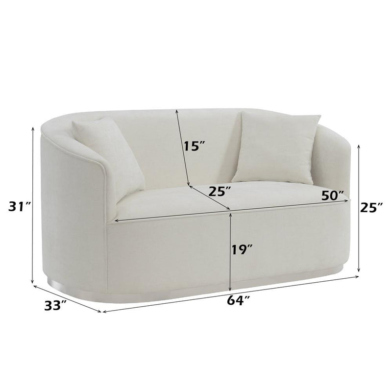 Acme Furniture Odette LV01918 Loveseat with 2 Pillows IMAGE 11