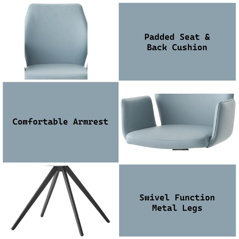 Acme Furniture Segismunda DN02403 Arm Chair with Swivel IMAGE 9