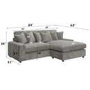 Acme Furniture Tavia LV01882 Reversible Sectional Sofa with 6 Pillows IMAGE 10