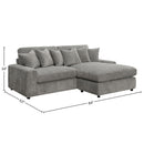 Acme Furniture Tavia LV01882 Reversible Sectional Sofa with 6 Pillows IMAGE 9