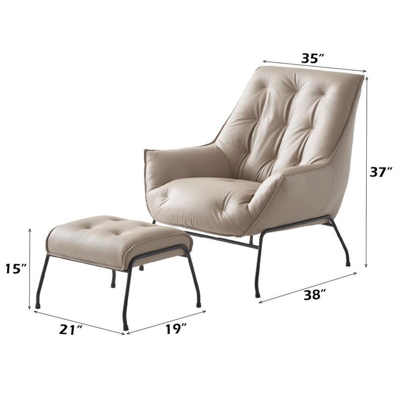 Acme Furniture Zusa AC02381 Accent Chair & Ottoman IMAGE 9