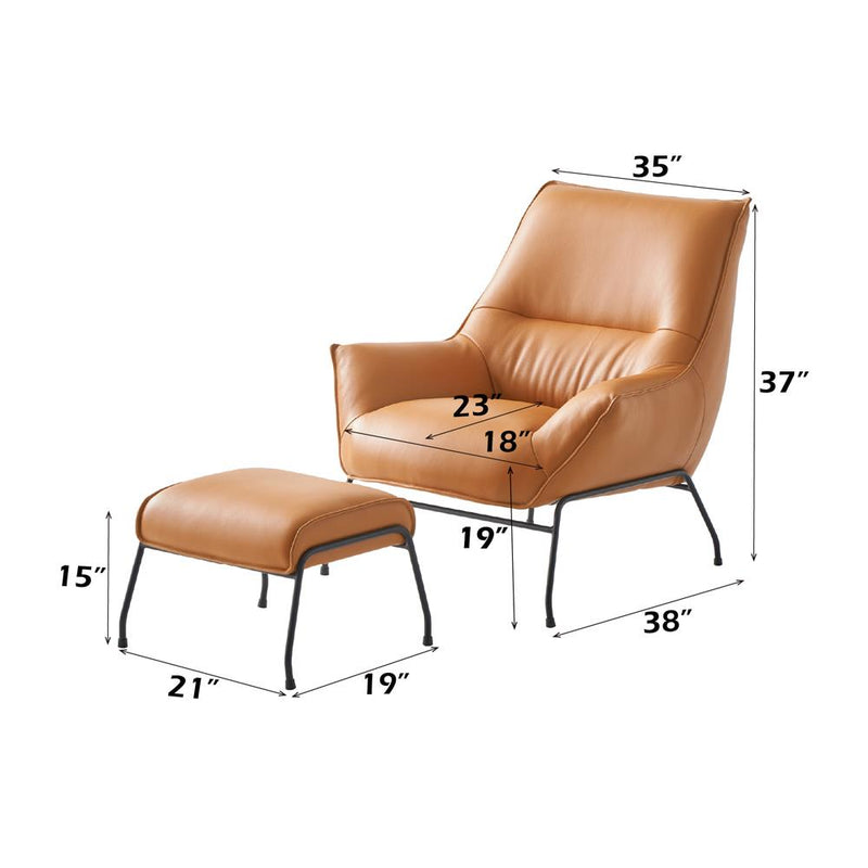 Acme Furniture Jabel AC02383 Accent Chair & Ottoman IMAGE 9