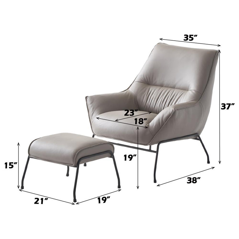 Acme Furniture Jabel AC02385 Accent Chair & Ottoman IMAGE 9