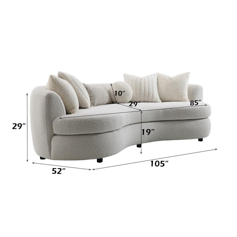 Acme Furniture Iniko LV02542 Sofa with 6 Pillows IMAGE 9