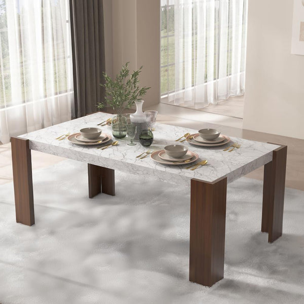 Acme Furniture Hettie DN02157 Dining Table with Engineeed Stone Top IMAGE 1