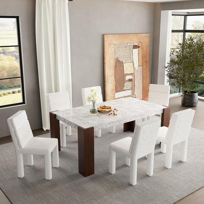 Acme Furniture Hettie DN02157 Dining Table with Engineeed Stone Top IMAGE 5