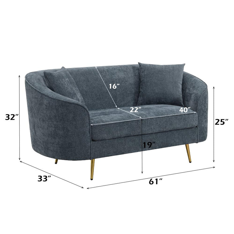 Acme Furniture Nakendra LV01921 Loveseat with 2 Pillows IMAGE 8