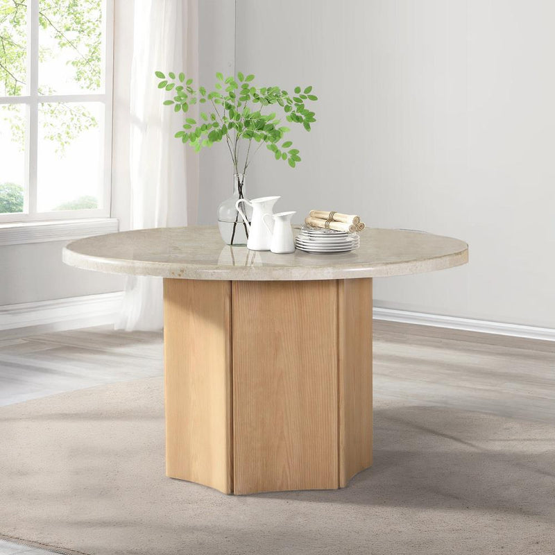 Acme Furniture Adalynn DN02875 Round Dining Table with Marble Top IMAGE 5